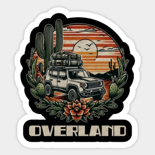 Overland jeep sunset Sticker